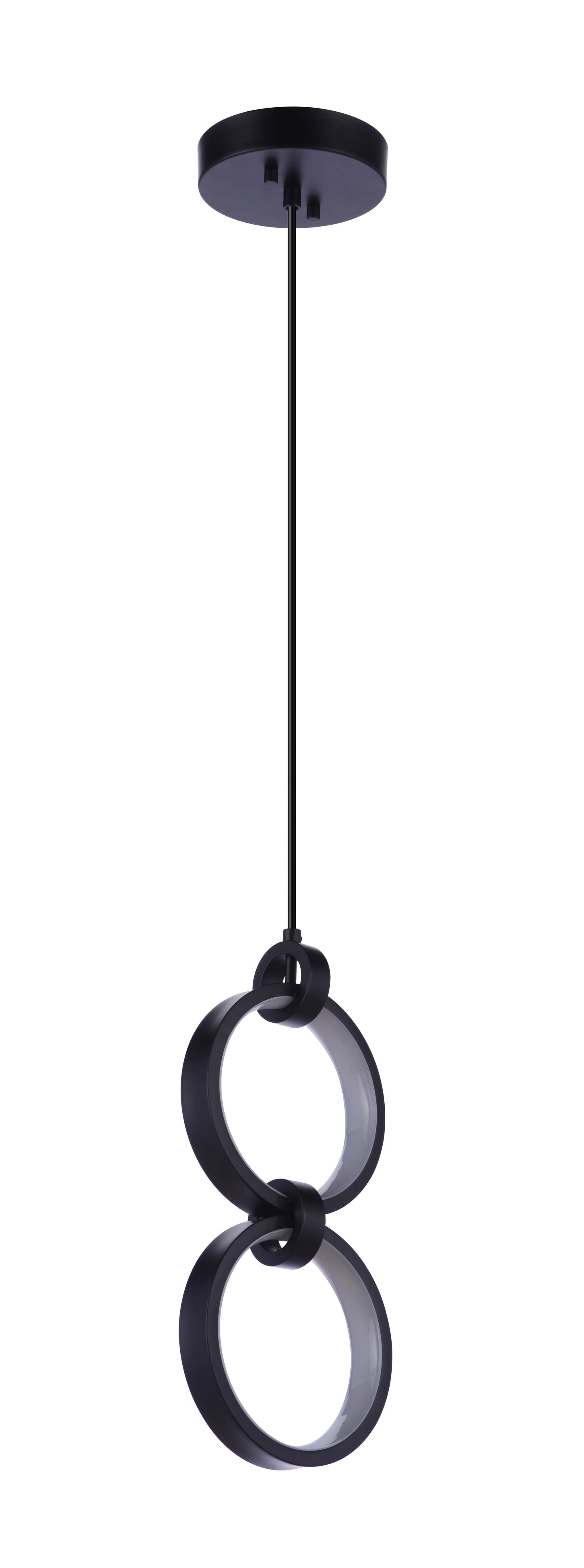 59392-FB-LED - Context 2 Light 5.13" Wide Pendant - Flat Black