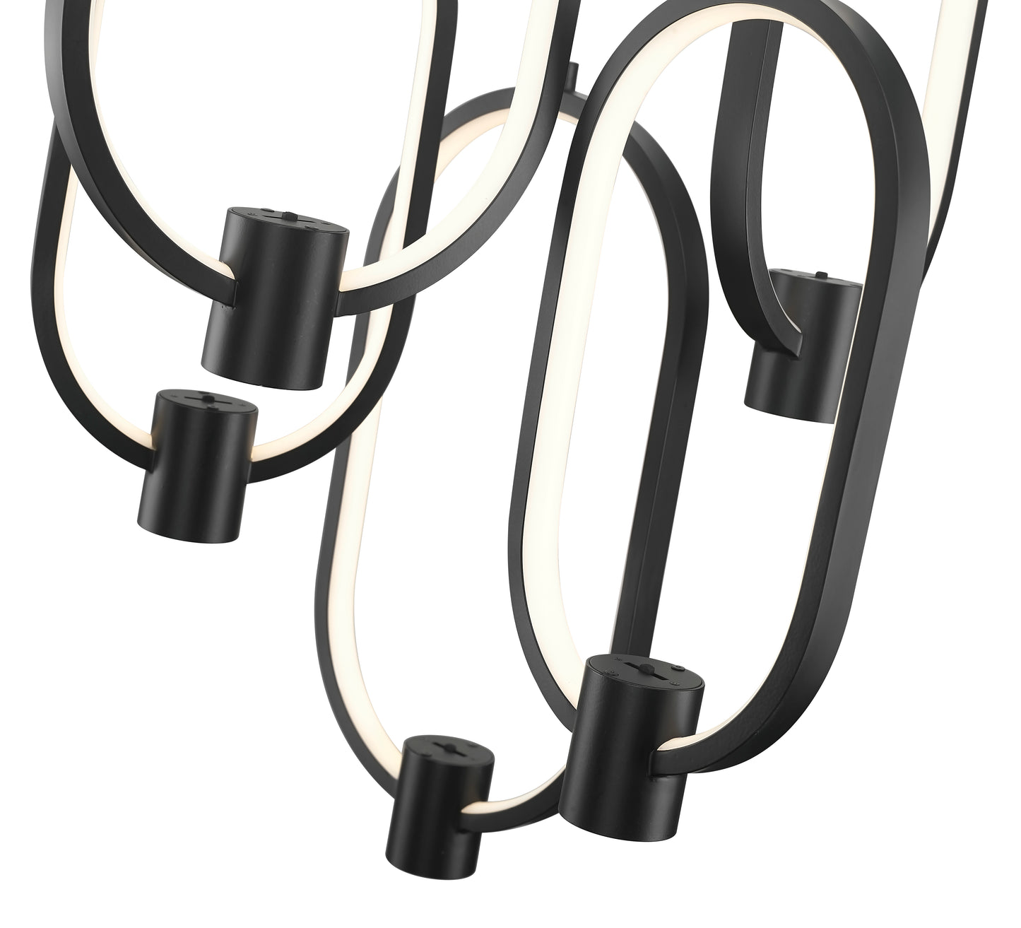 4101-5MB-LED - Saros 5 Light 18" Chandelier - Matte Black