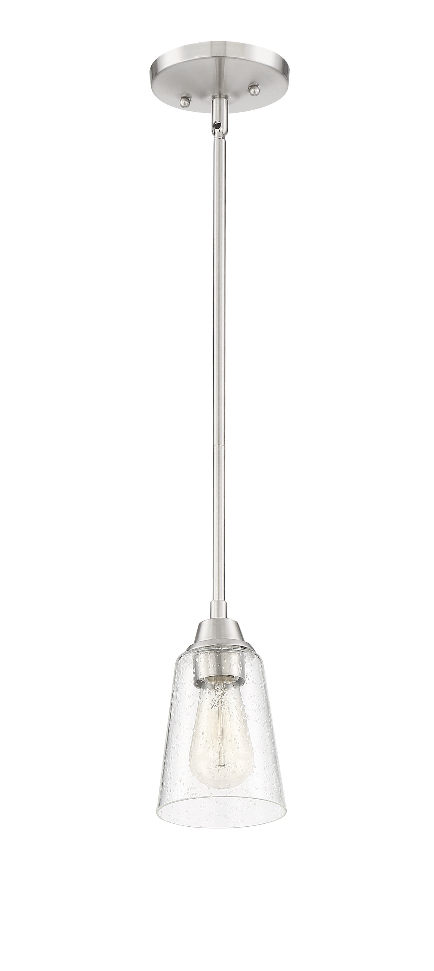 41991-BNK-CS - Grace 1 Light 5" Wide Mini Pendant - Brushed Nickel