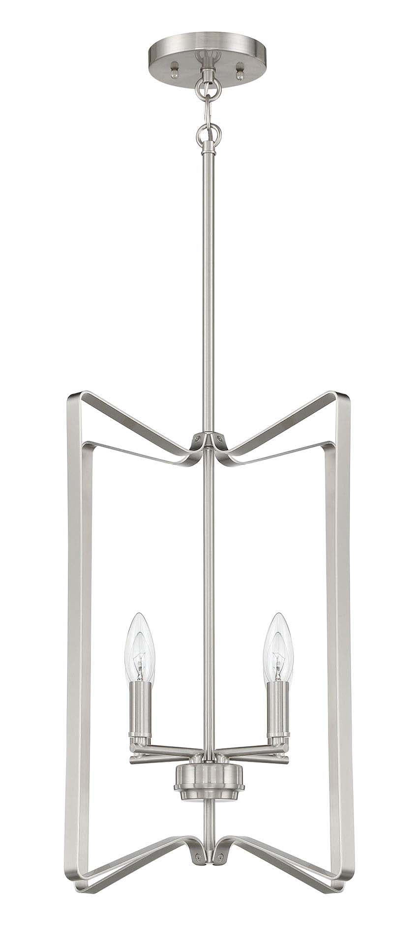 56134-BNK - Shayna 4 Light 15" Wide Foyer Light - Brushed Nickel