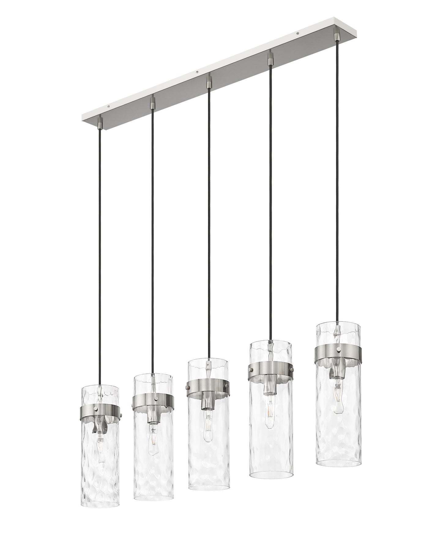 7002P5-5L-BN - Fontaine 5 Light Linear 44" Chandelier - Brushed Nickel