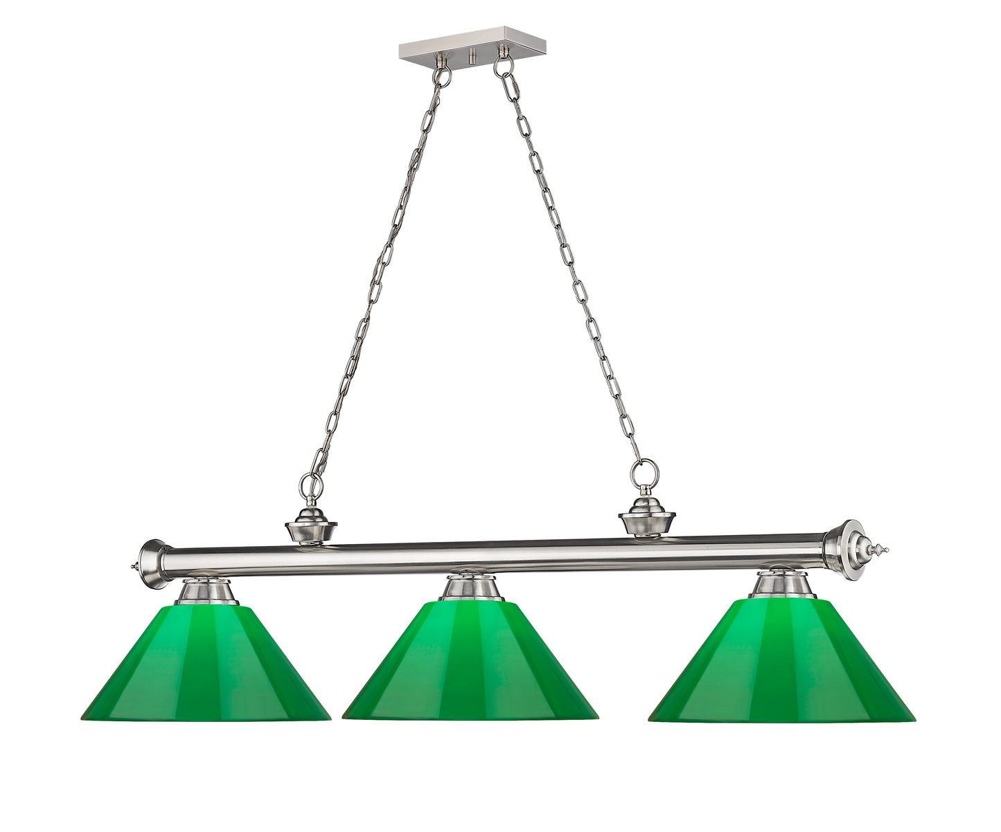 2306-3BN-PGR - Cordon 3 Light 57" Billiard - Brushed Nickel