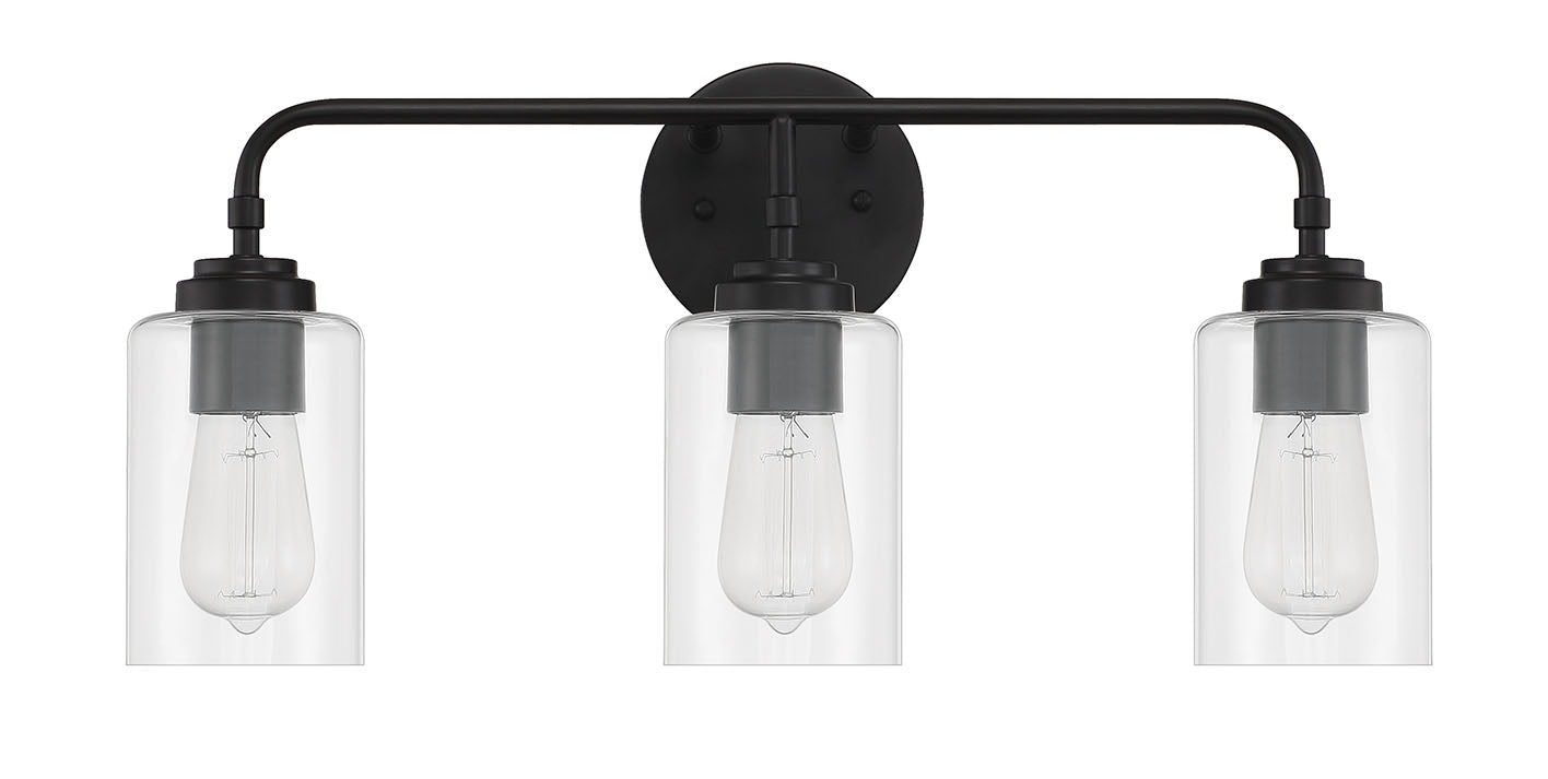 56003-FB - Stowe 3 Light 22" Wide Vanity Light - Flat Black