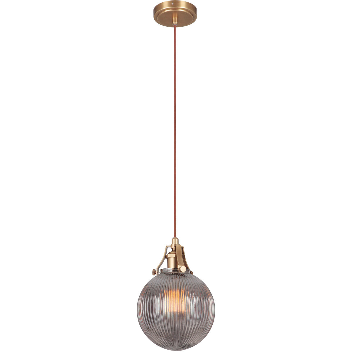 P832VB1 - State House 1 Light 7.75" Wide Mini Pendant - Vintage Brass