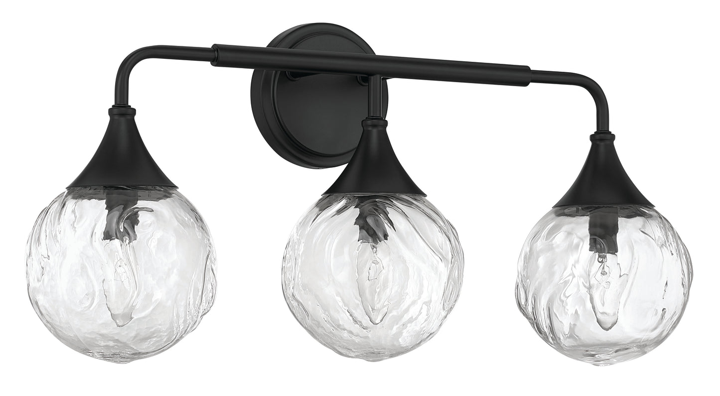 61203-FB - Reflection 3 Light 24" Wide Vanity Light - Flat Black