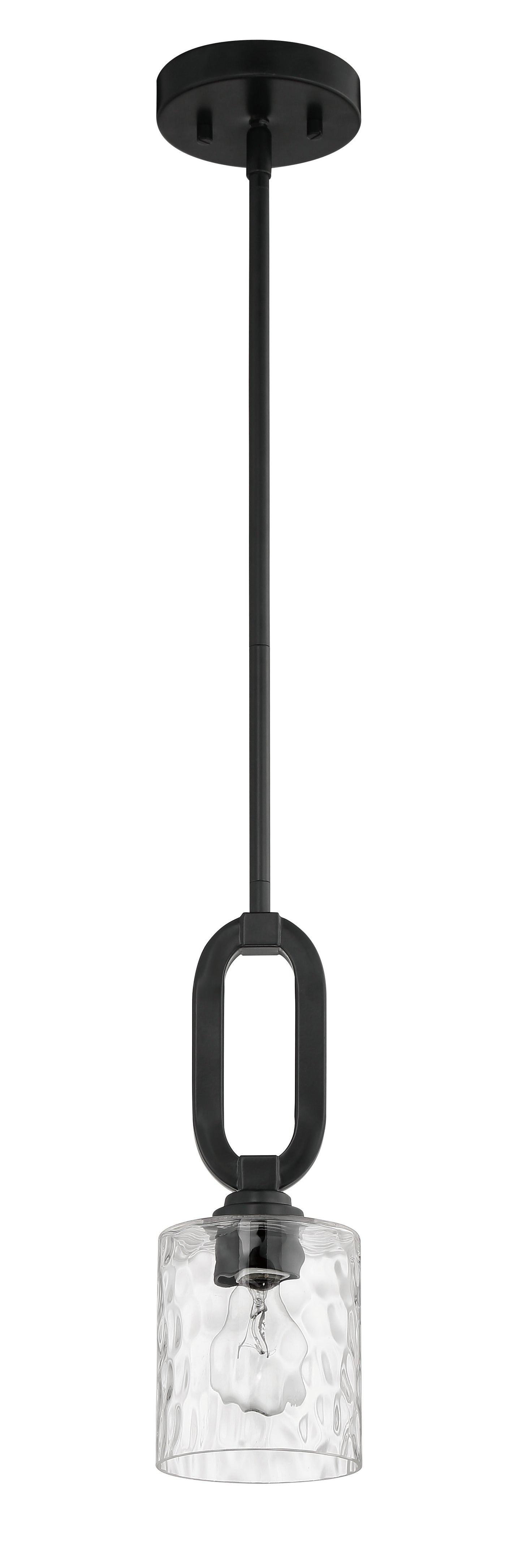 54291-FB - Collins 1 Light 5.13" Wide Mini Pendant - Flat Black
