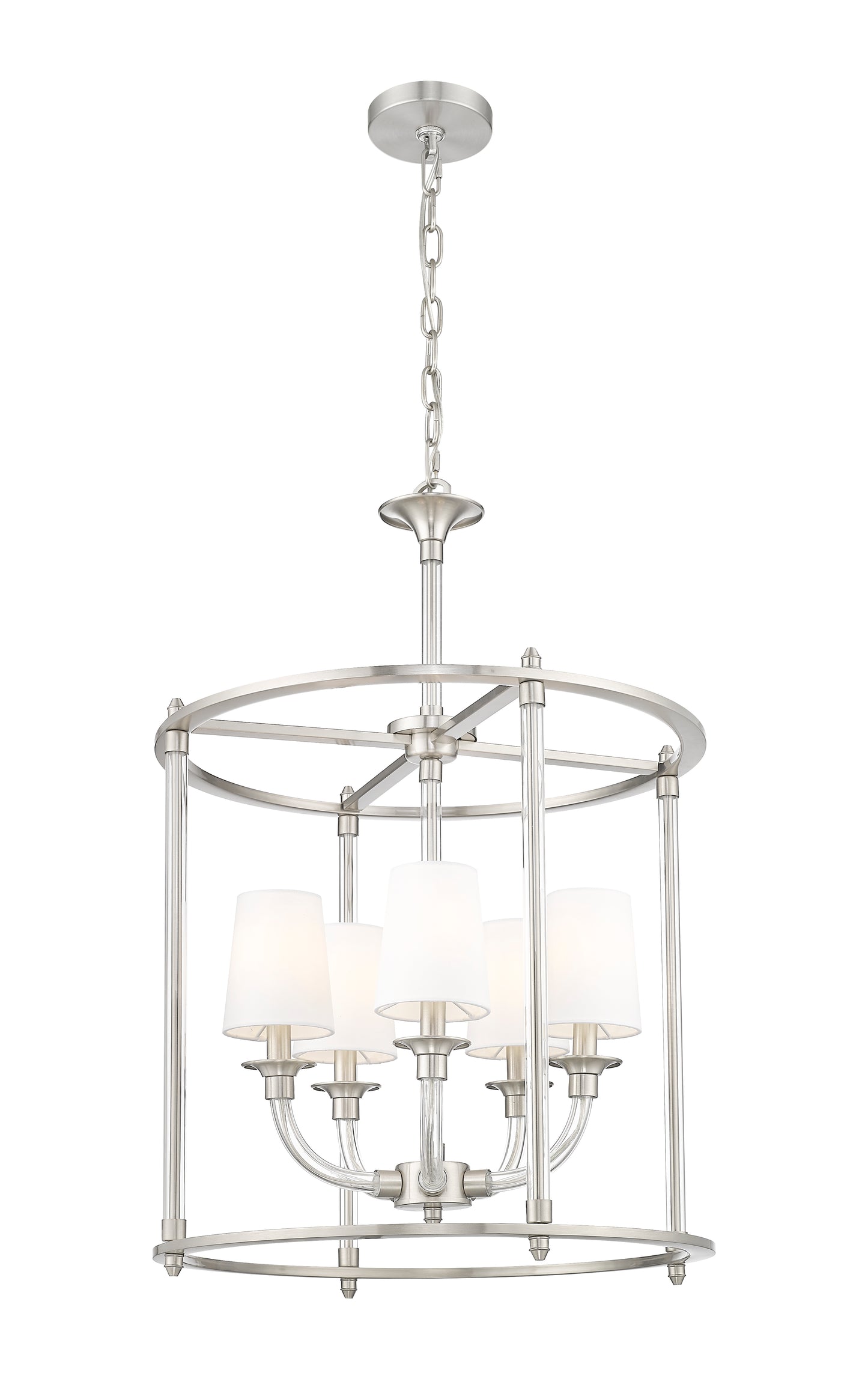 1950-5C-BN - Katerina 5 Light 20" Chandelier - Brushed Nickel