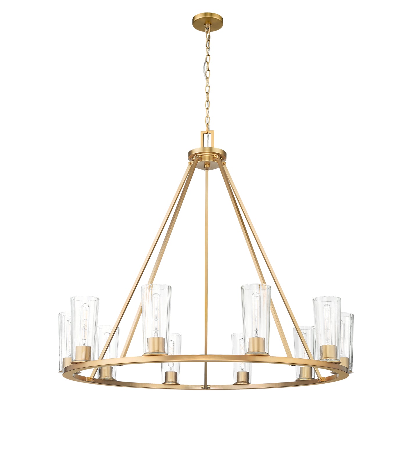 826-10MGLD - Titus 10 Light 46" Chandelier - Modern Gold