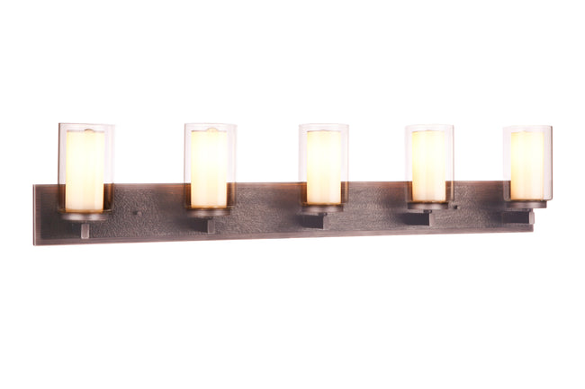 11642NIVNI5 - Texture 5 Light 42" Wide Vanity Light - Natural Iron / Vintage Iron