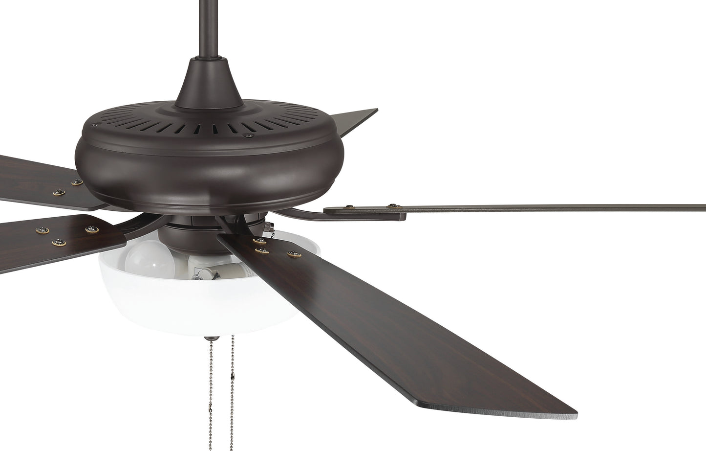 ECF211CBZ5-CBZWLN - EOS 2 Light Frosted White Bowl 52" Ceiling Fan 52" 5 Blade Ceiling Fan with Light Kit - Classic Bronze