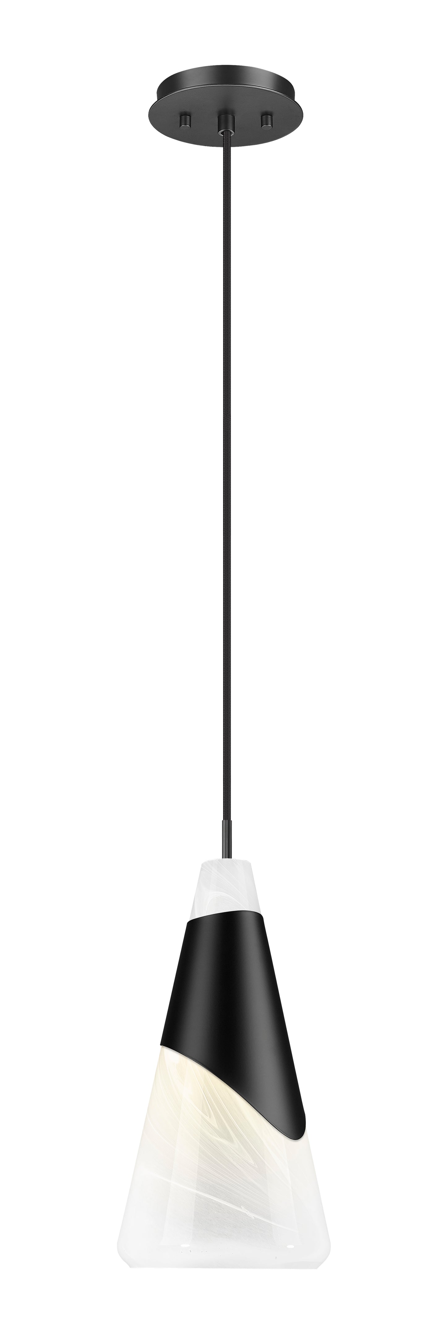 828P7-MB - Aimie 1 Light 7" Pendant - Matte Black
