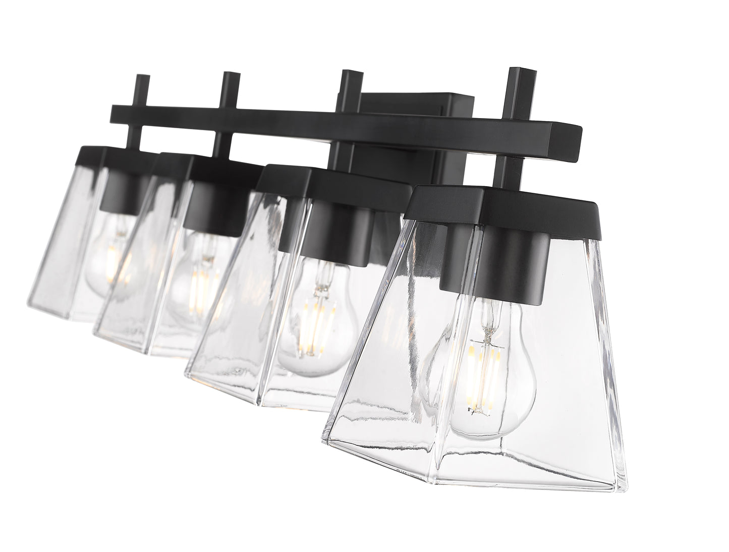 819-4V-MB - Lauren 4 Light 30" Vanity - Matte Black