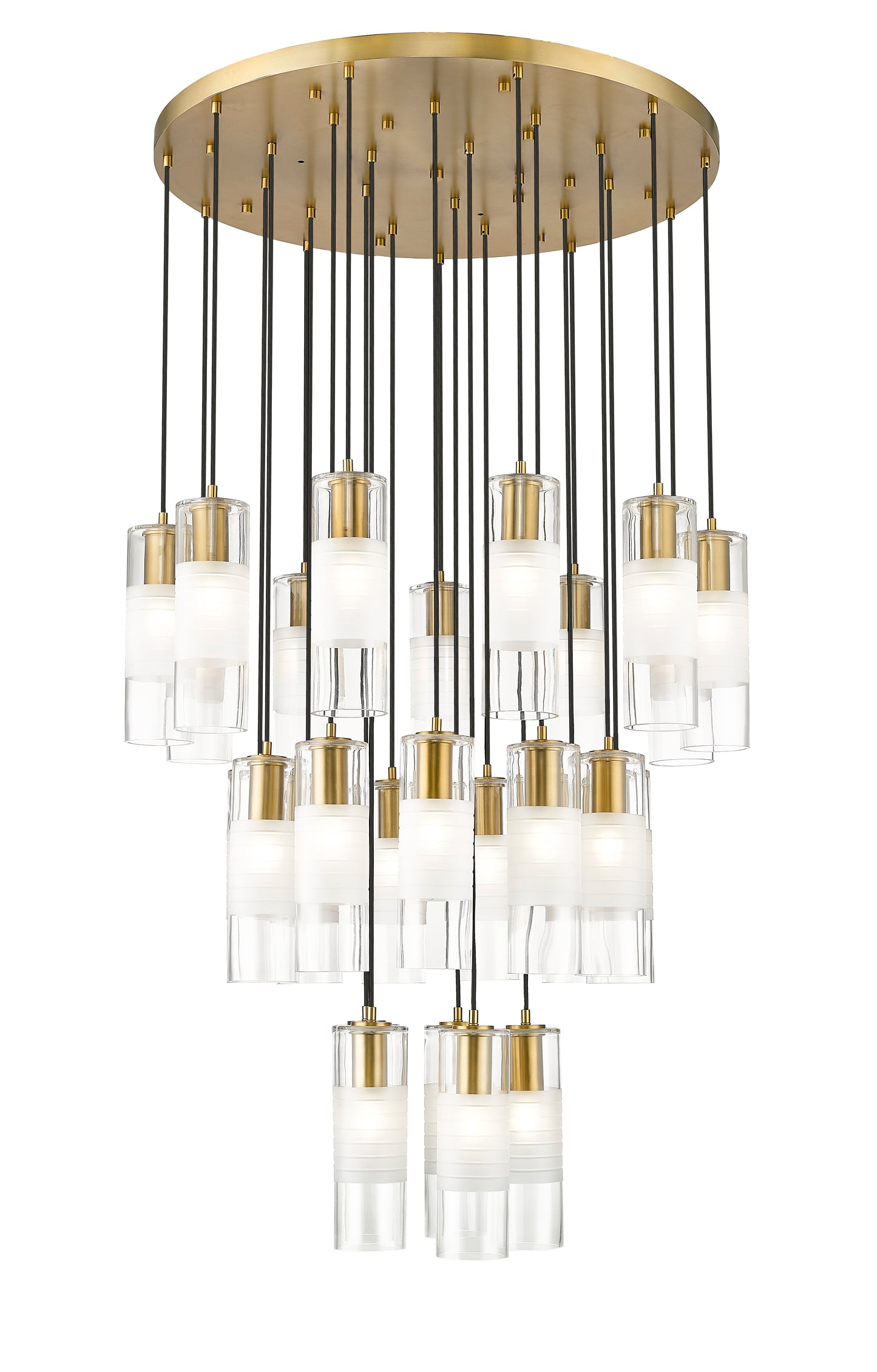 824P-27R-MGLD - Alton 27 Light 36" Chandelier - Modern Gold