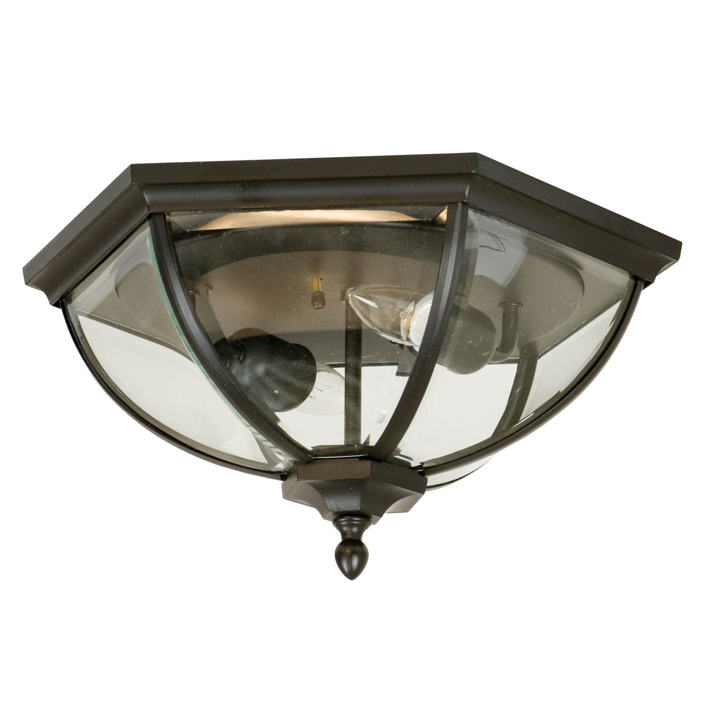 Z3017-OBO - Britannia 2 Light 15" Wide Flush Mount - Oiled Bronze (Outdoor)