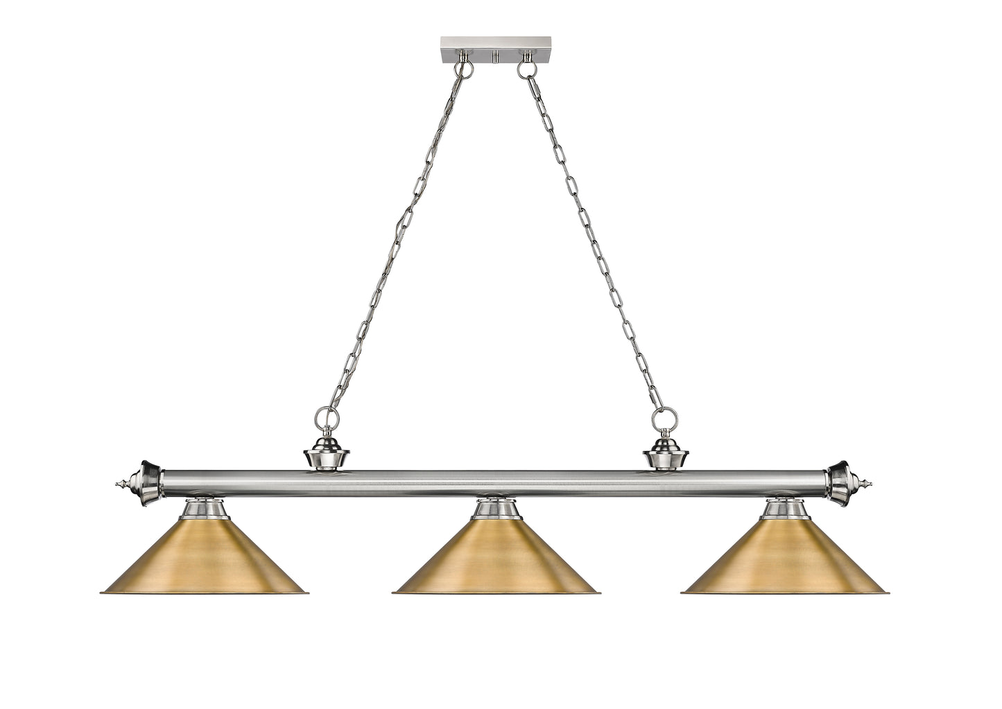 2306-3BN-RB15 - Cordon 3 Light 57" Billiard - Brushed Nickel