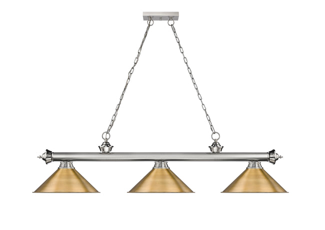 2306-3BN-RB15 - Cordon 3 Light 57" Billiard - Brushed Nickel