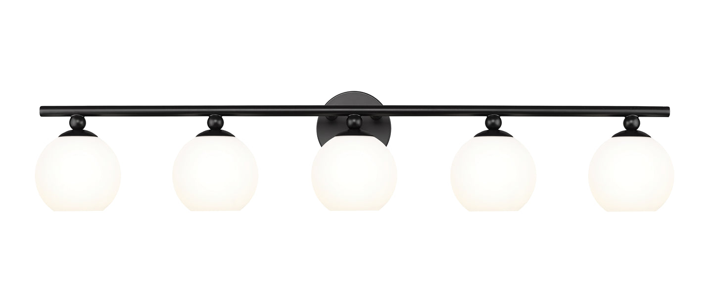 1100-5V-MB - Neoma 5 Light 38" Vanity - Matte Black