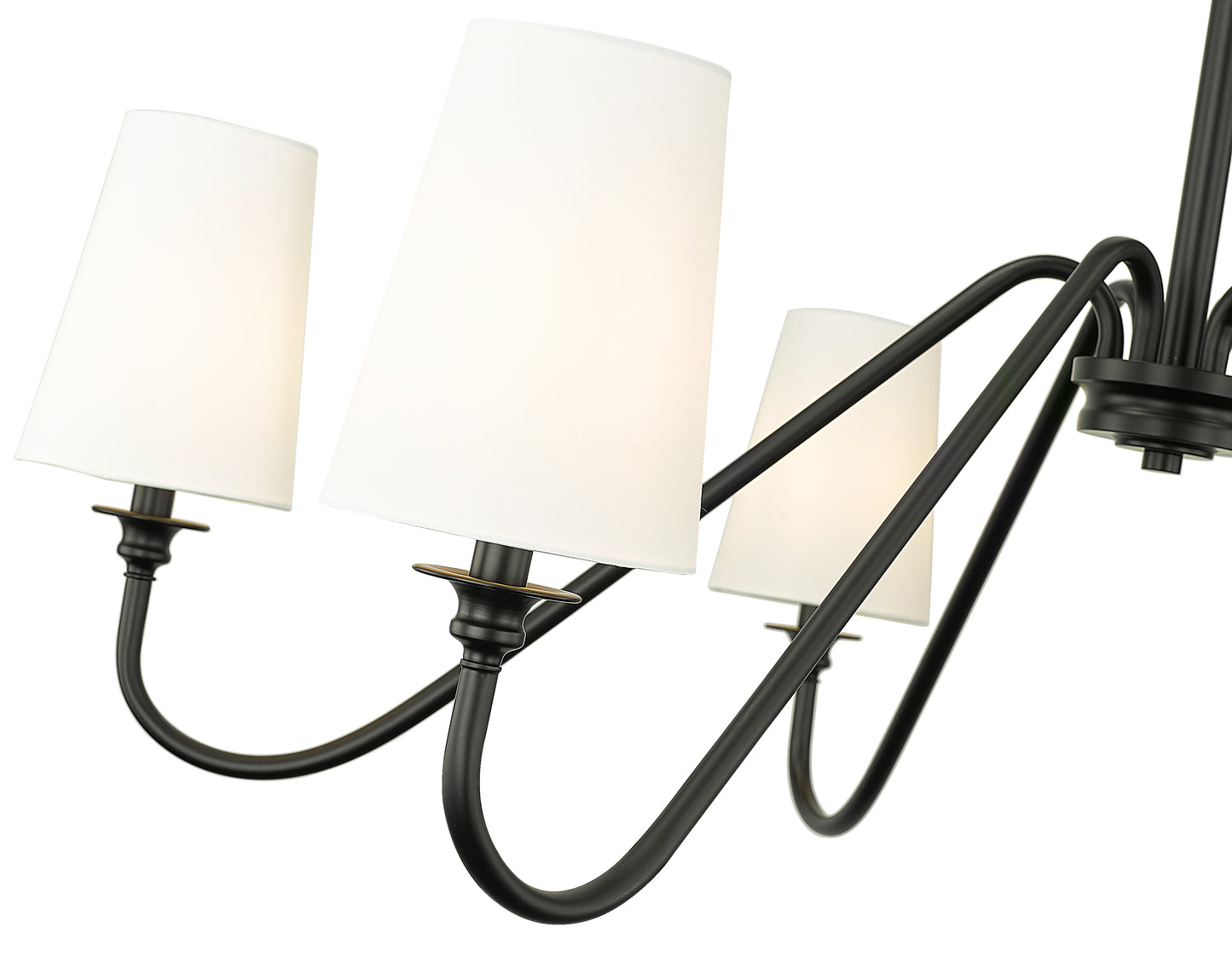 7509-6-46MB - Gianna 6 Light 46" Chandelier - Matte Black