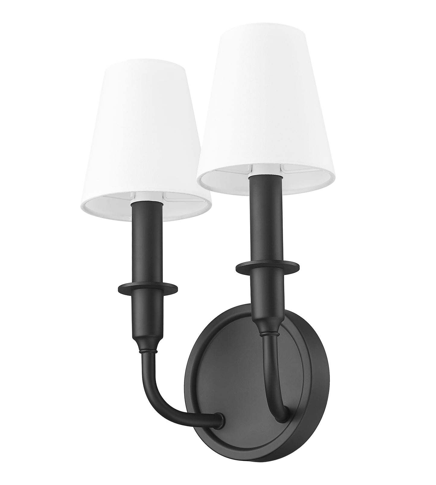 3049-2S-MB - Tova 2 Light Wall 13" Sconce - Matte Black