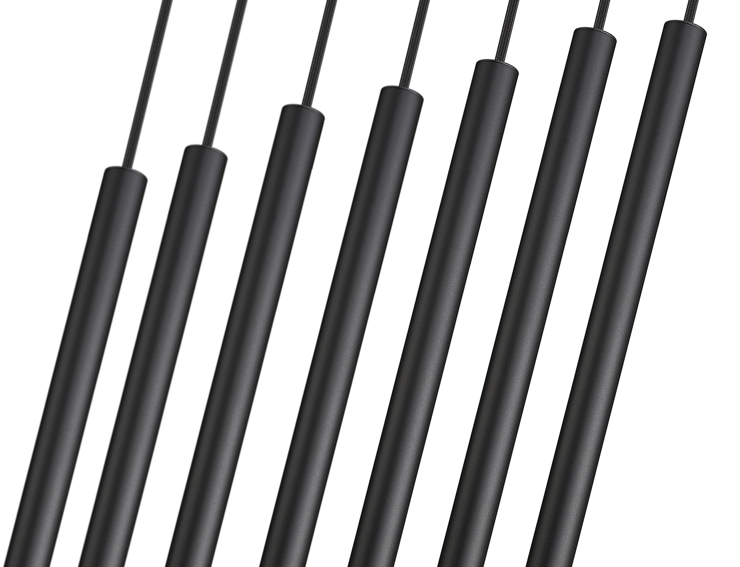 919MP24-7L-MB-LED - Forest 7 Light Linear 54" Chandelier - Matte Black