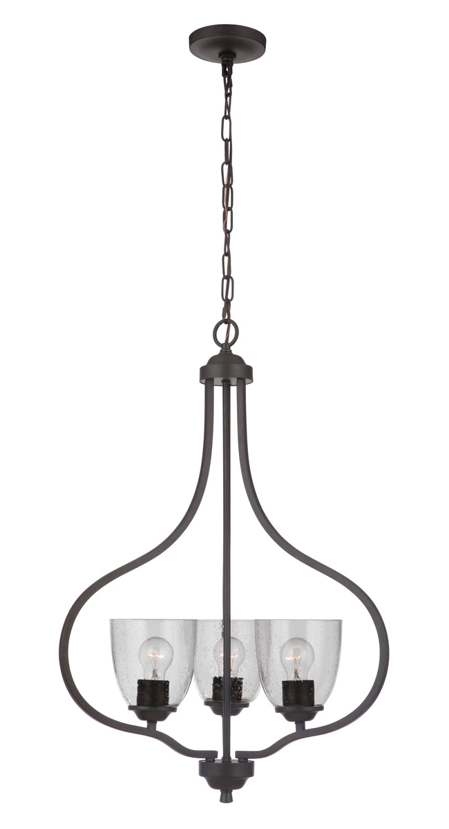 49933-ESP - Serene 3 Light 22" Wide Foyer Light - Espresso