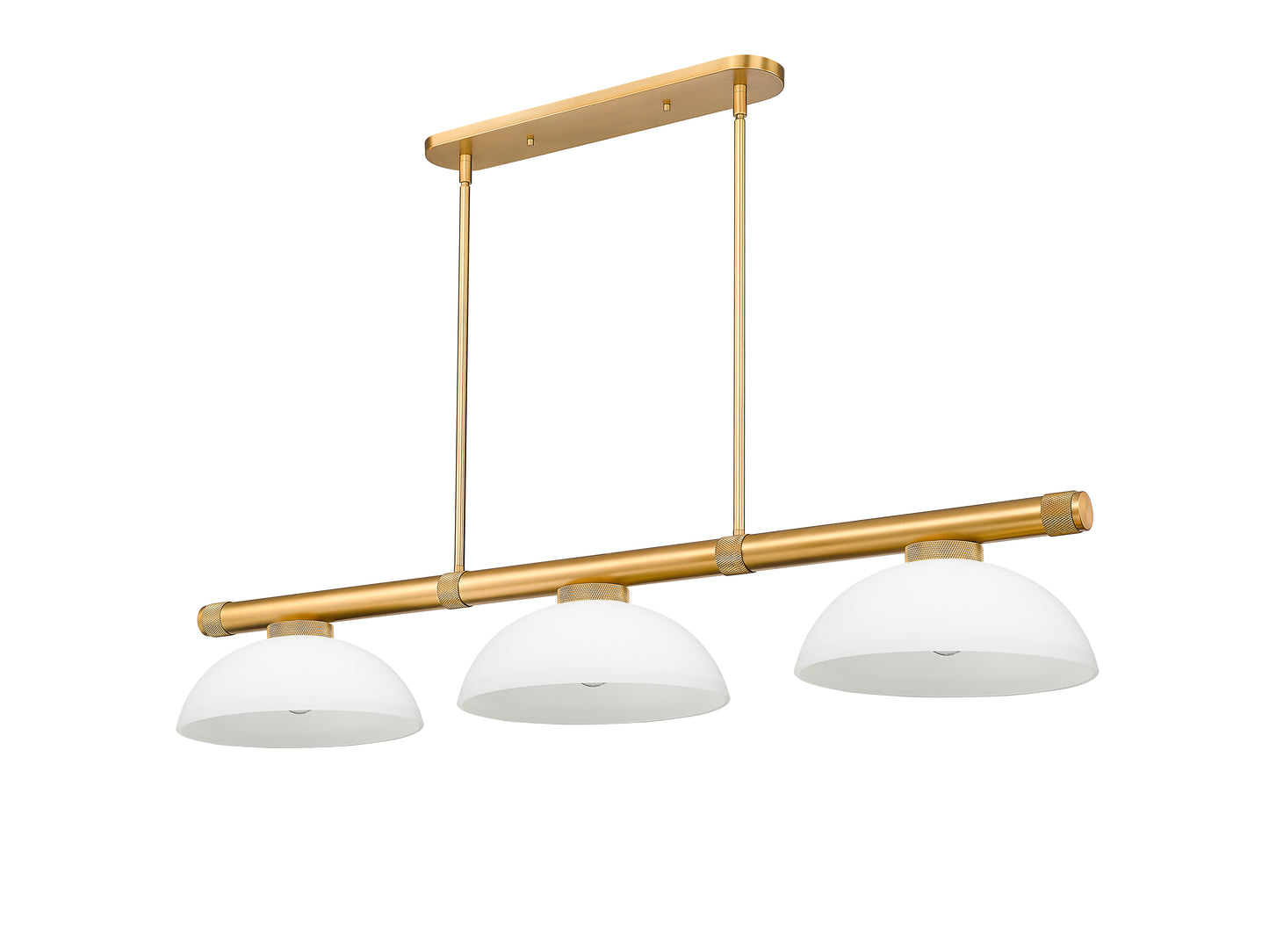 3050-3RB-DMO14 - Vanguard 3 Light 58" Billiard - Rubbed Brass