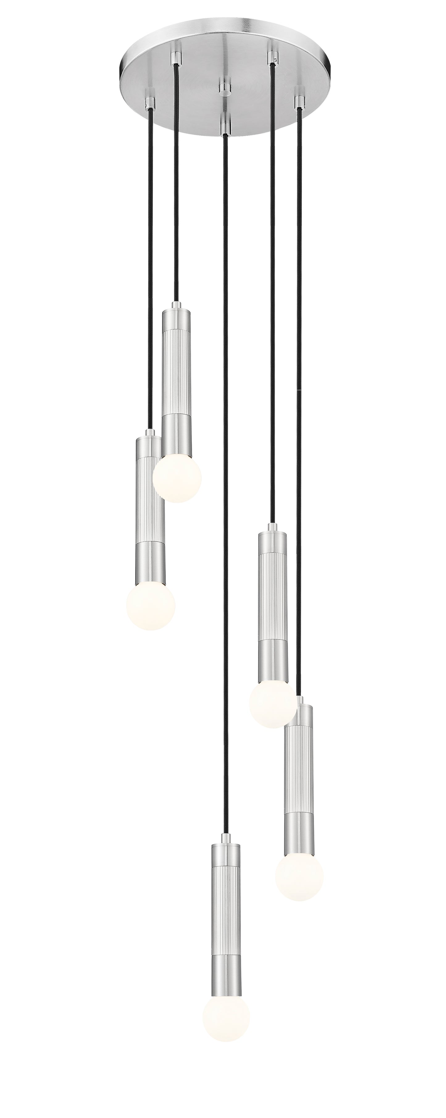 1956P-5R-BN - Stari 5 Light 12" Chandelier - Brushed Nickel