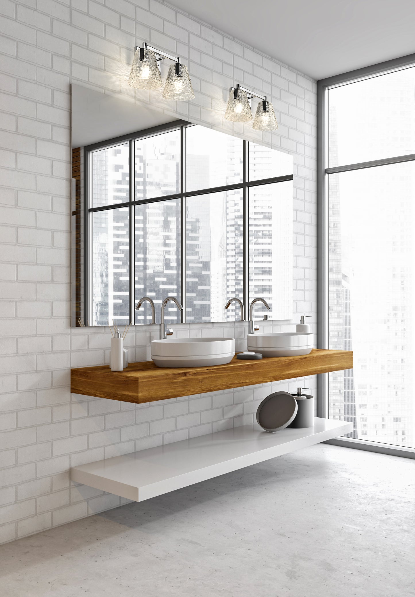 1101-2V-CH - Analia 2 Light 16" Vanity - Chrome