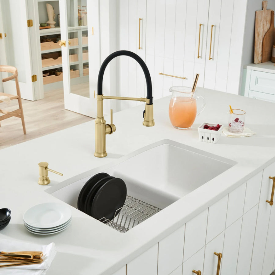 440185 - 32" Diamond Equal Double Bowl Undermount Kitchen Sink - White
