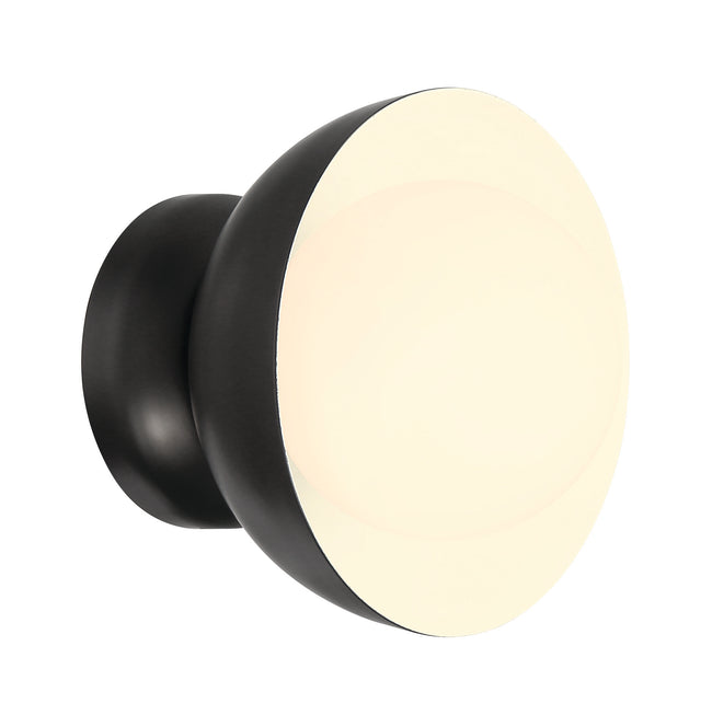 59161-FB - Ventura Dome 1 Light 7.63" High Wall Sconce - Flat Black