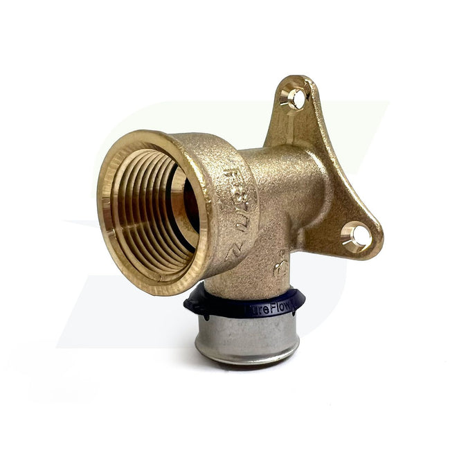 94540 - 1/2" x 1/2" FNPT PureFlow Zero Lead Bronze PEX Press Drop Ear Elbow