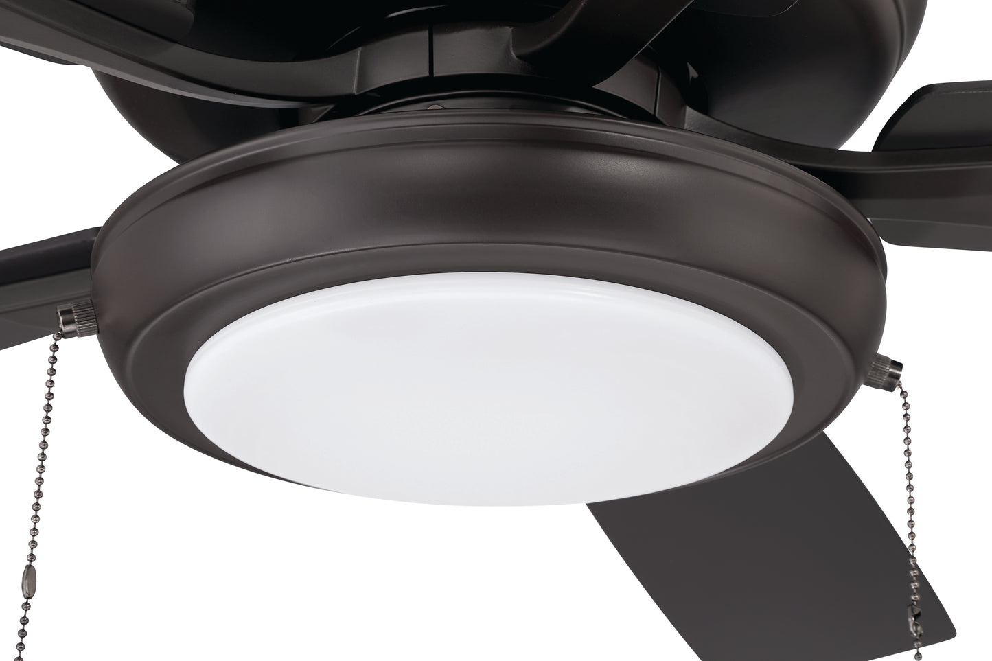 ECF119CBZ5-CBZWLN - EOS Low Profile 1 bulb Frosted White 52" Ceiling Fan 52" 5 Blade Ceiling Fan with Light Kit - Classic Bronze