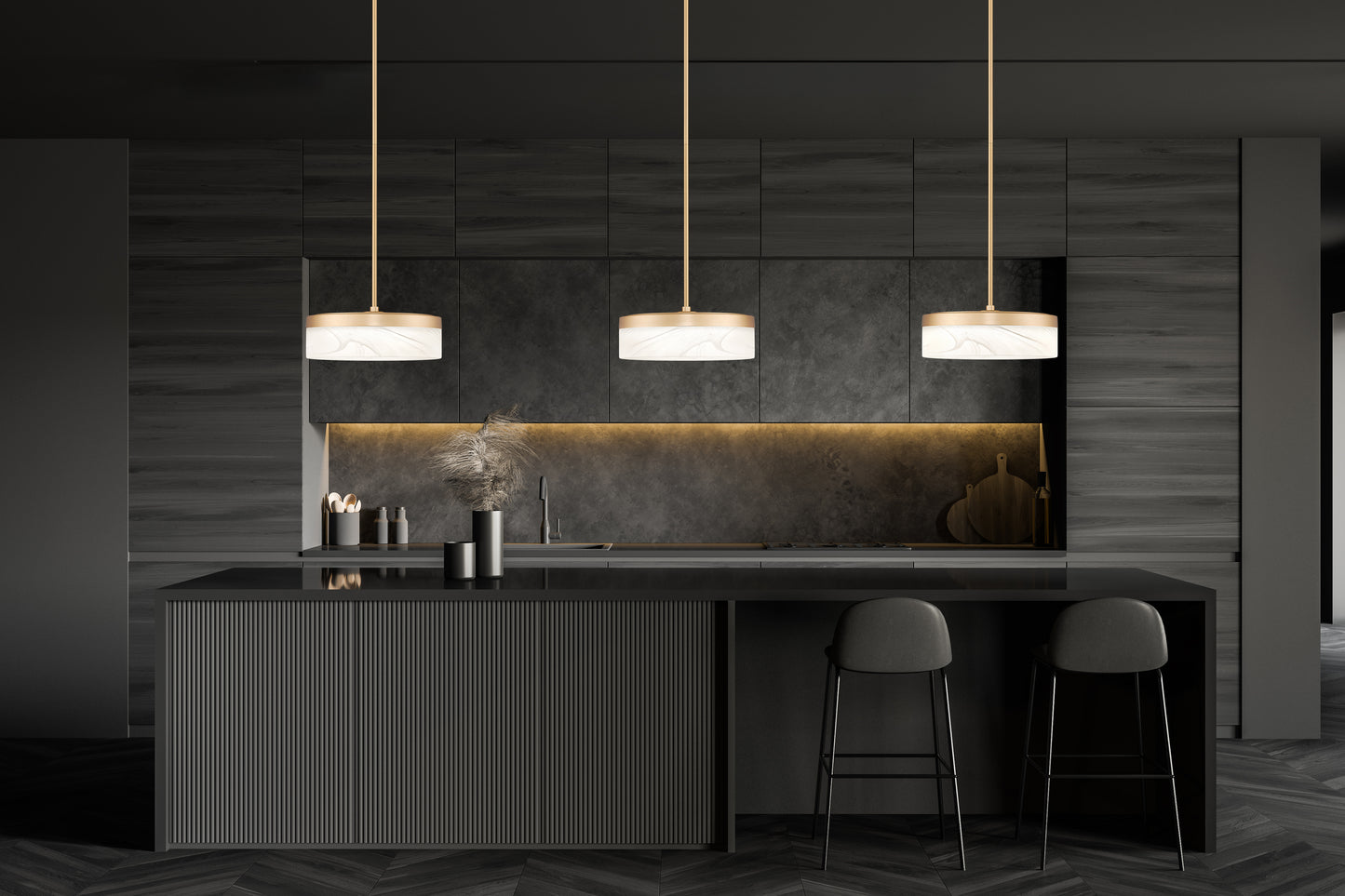 827P9-MGLD-LED - Renaud 1 Light 9" Pendant - Modern Gold