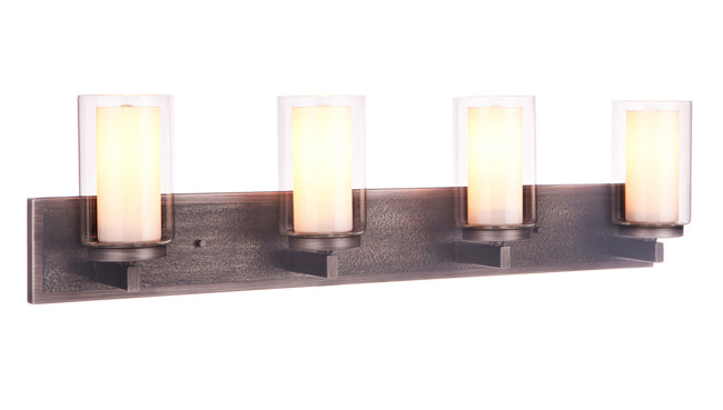 11633NIVNI4 - Texture 4 Light 33" Wide Vanity Light - Natural Iron / Vintage Iron