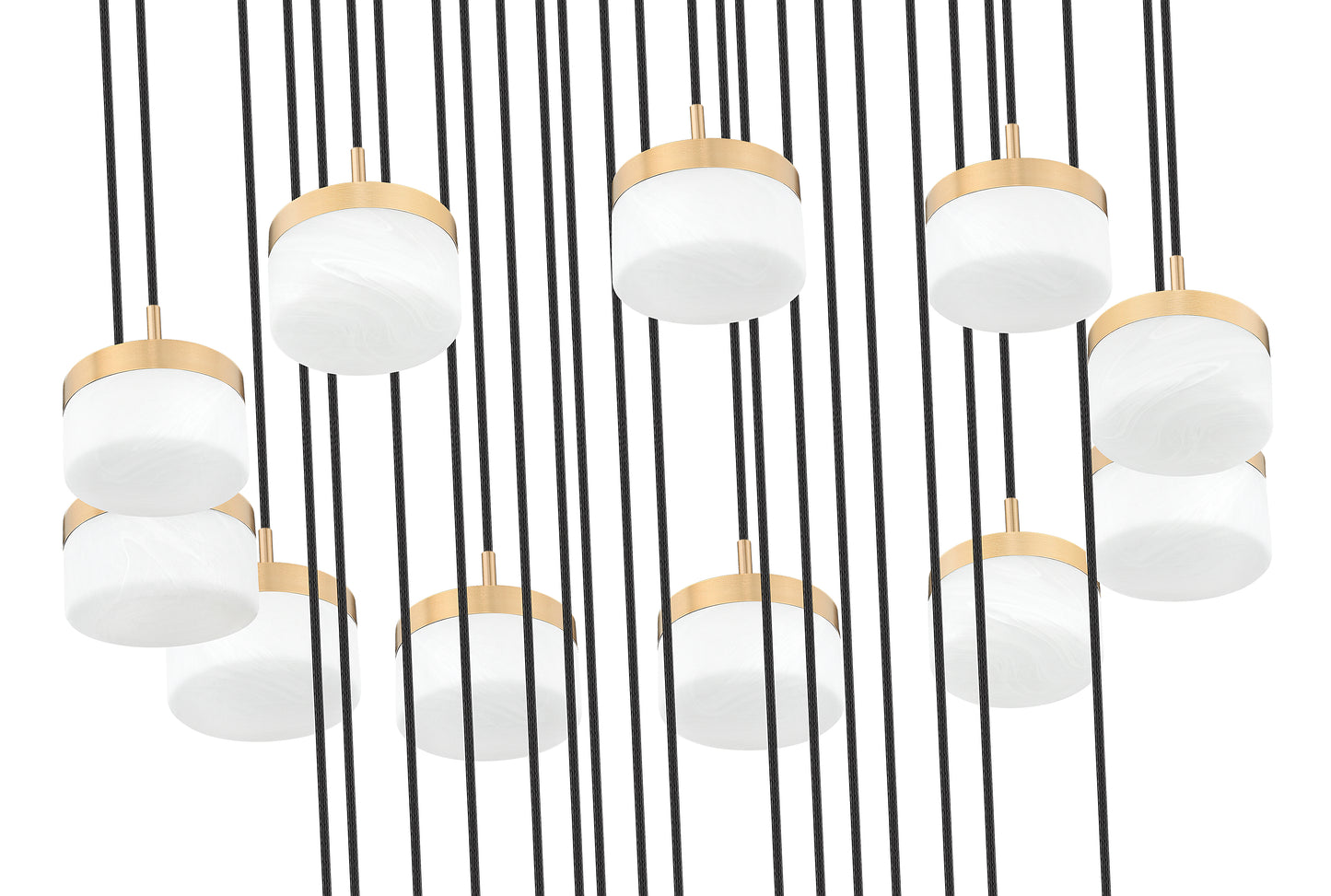 827P6-27R-MGLD-LED - Renaud 27 Light 41" Chandelier - Modern Gold