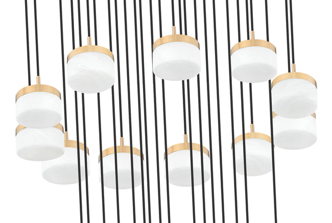 827P6-27R-MGLD-LED - Renaud 27 Light 41" Chandelier - Modern Gold