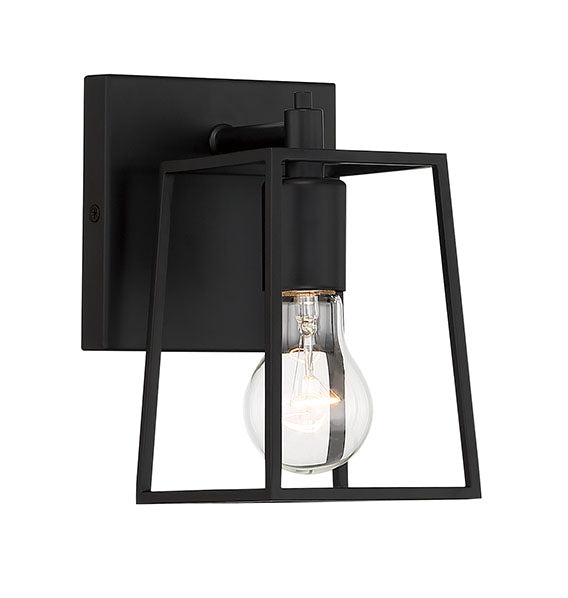 12105FB1 - Dunn 1 Light 7.88" High Wall Sconce - Flat Black