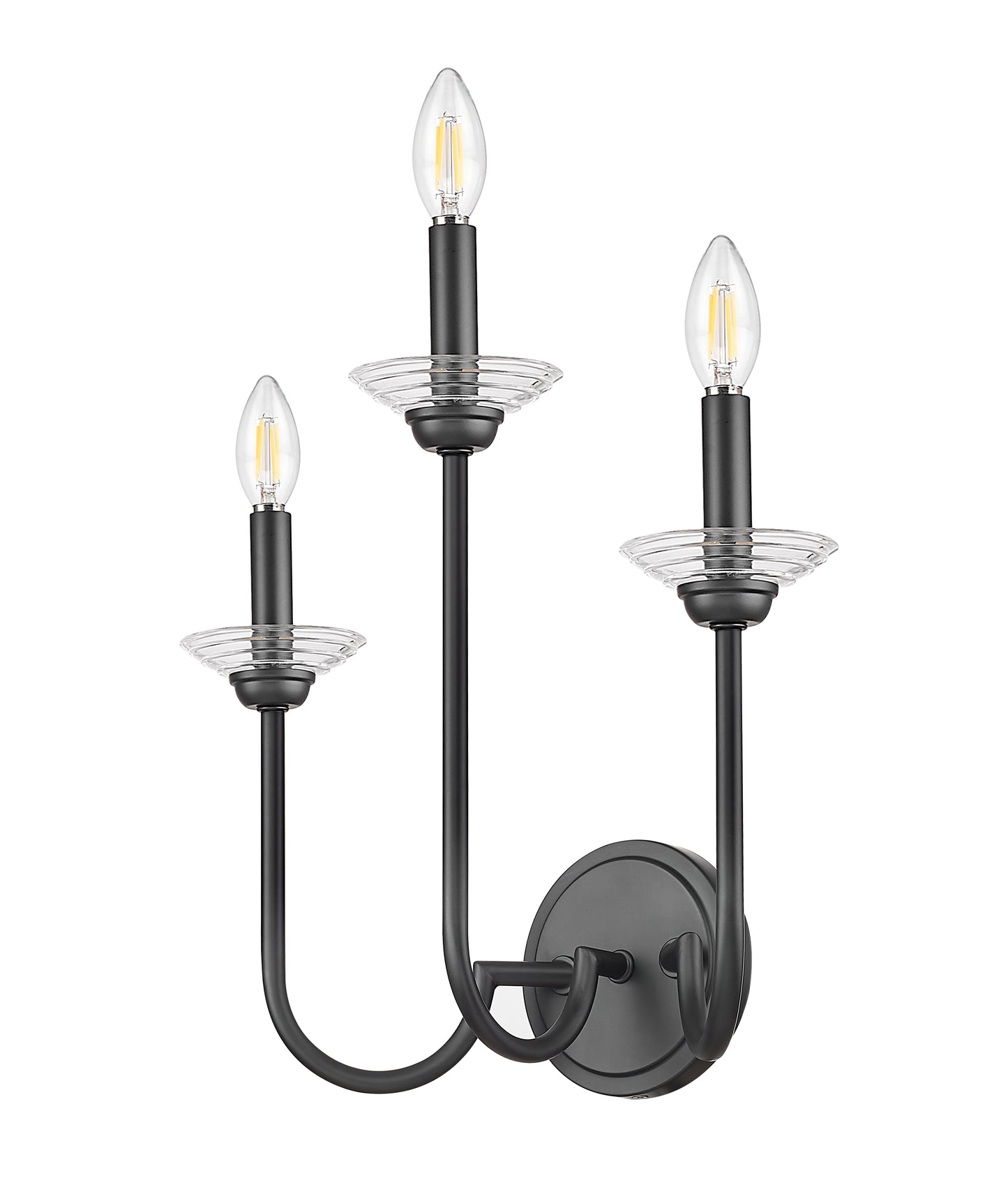 352-3S-MB - Allistair 3 Light Wall 16" Sconce - Matte Black