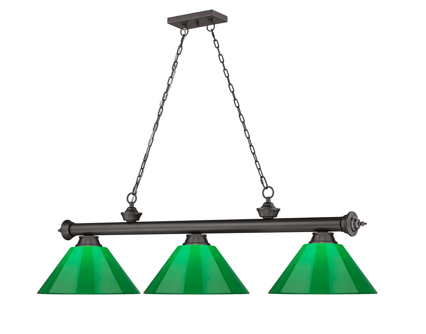 2306-3BRZ-PGR - Cordon 3 Light 57" Billiard - Bronze