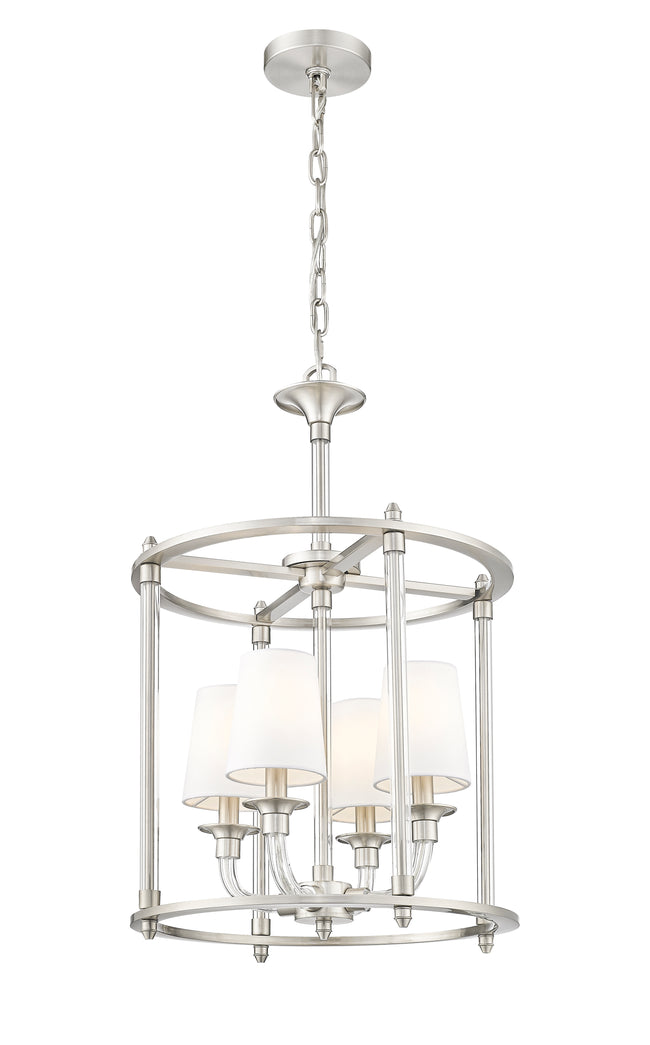 1950-4C-BN - Katerina 4 Light 16" Chandelier - Brushed Nickel