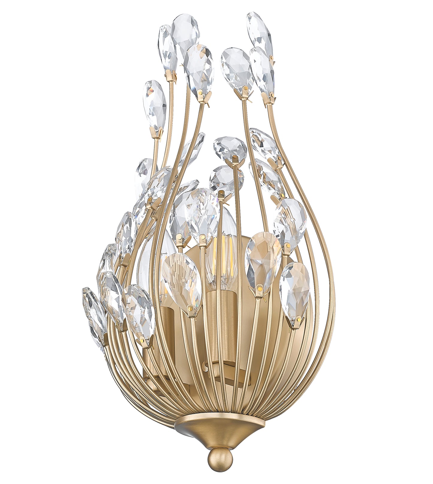 1957-2S-MGLD - Gabriella 2 Light Wall 16" Sconce - Modern Gold