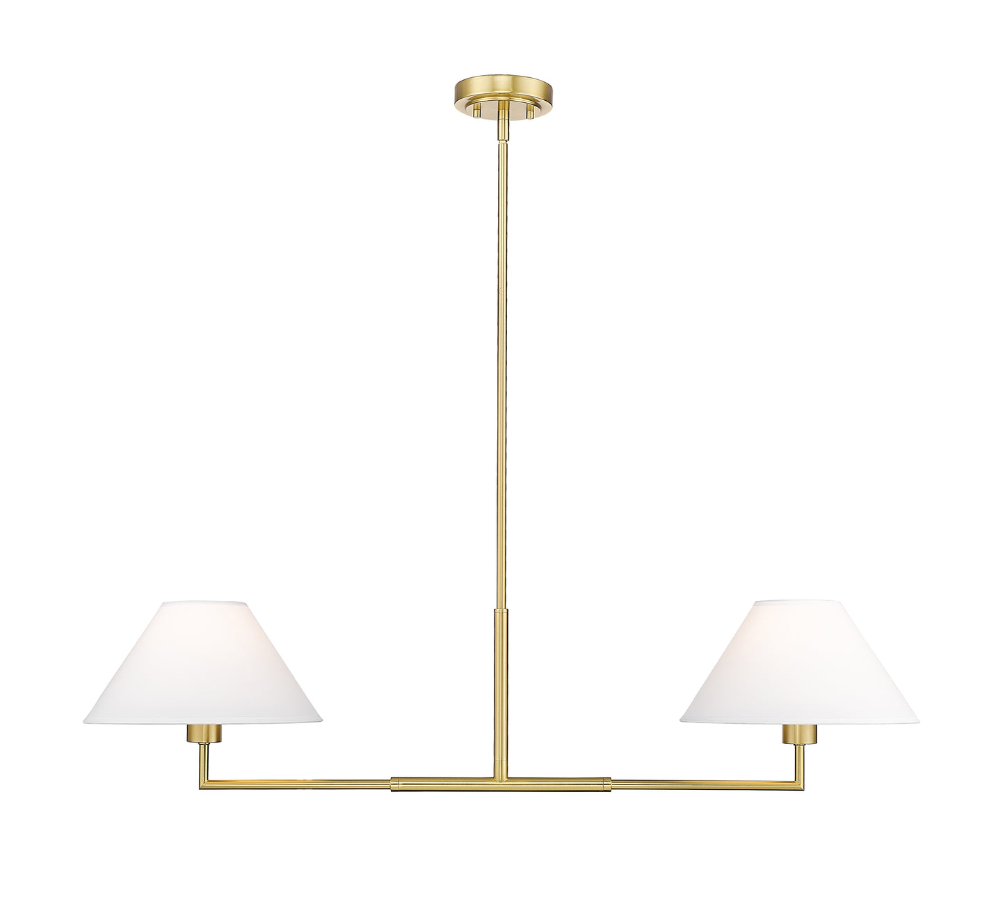 744-42L-LG - Leila 2 Light 12" Chandelier - Luxe Gold