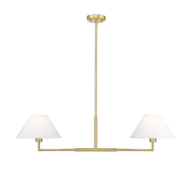 744-42L-LG - Leila 2 Light 12" Chandelier - Luxe Gold
