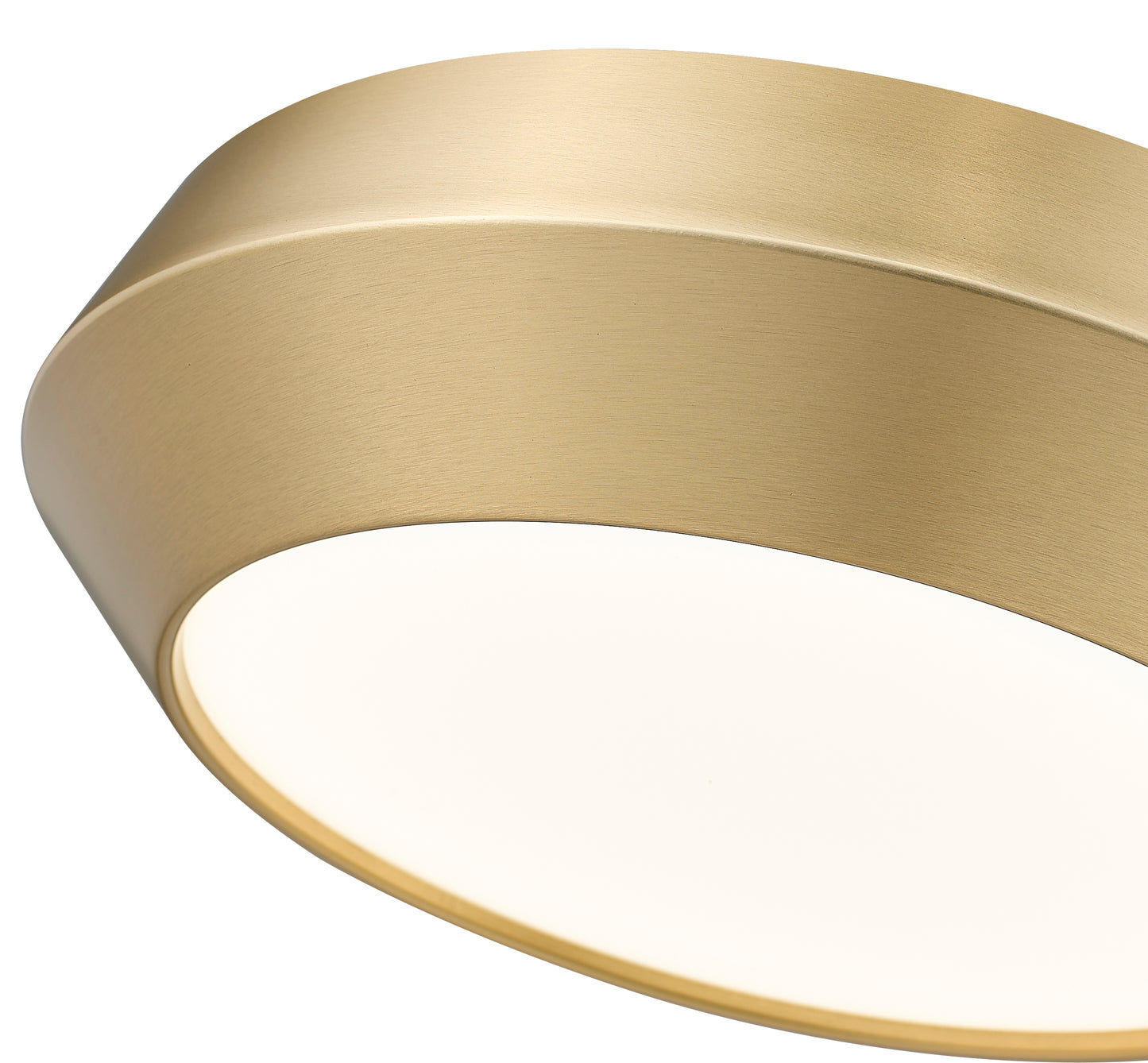 7701F12-MGLD-LED - Quasars 1 Light Flush 12" Mount - Modern Gold