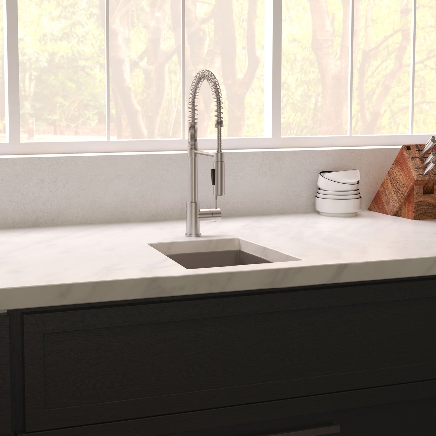 SUS-15S - 15" Boreal Undermount Single Bowl Satin Stainless Steel Bar Kitchen Sink