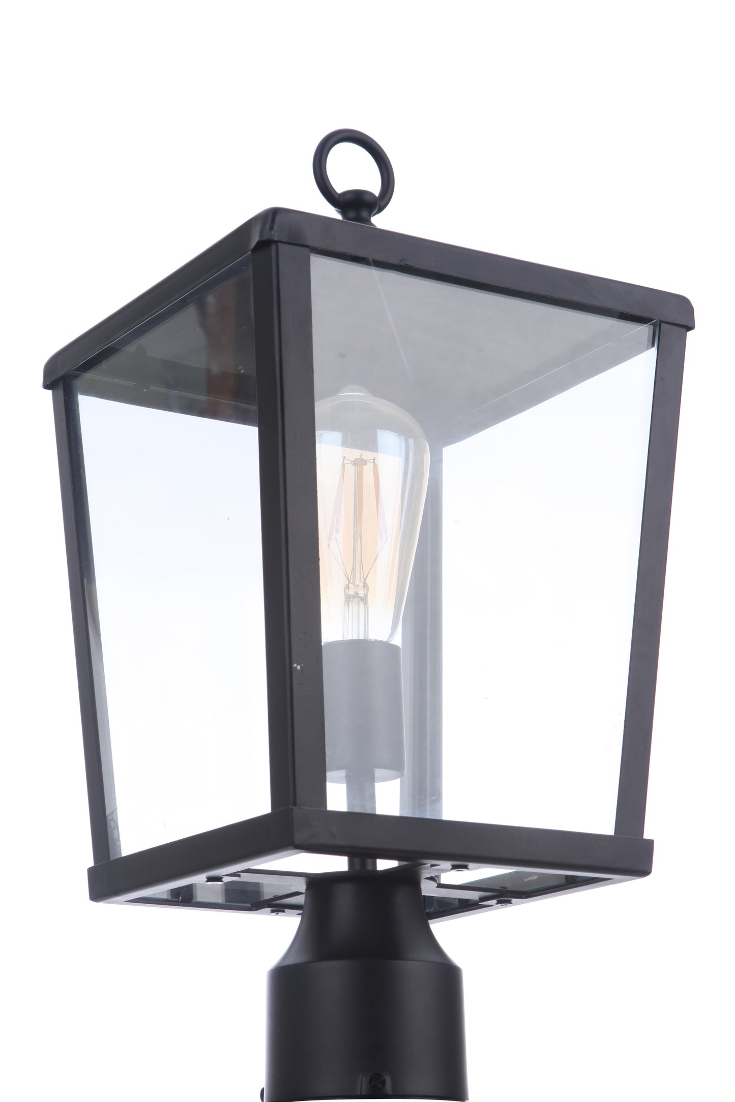 ZA4615-MN - Olsen 1 Light 16" High Post Mount - Midnight