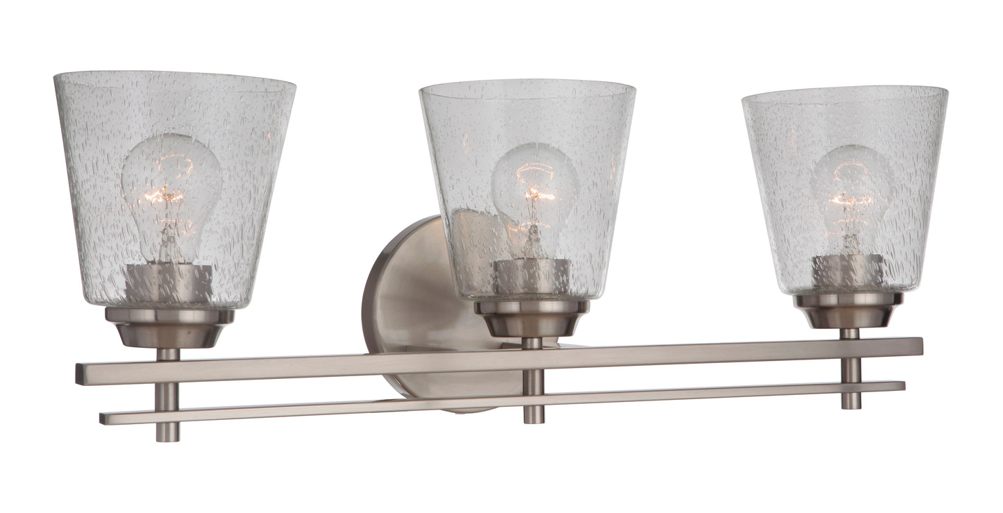 19624BNK3 - Drake 3 Light 24" Wide Vanity Light - Brushed Nickel