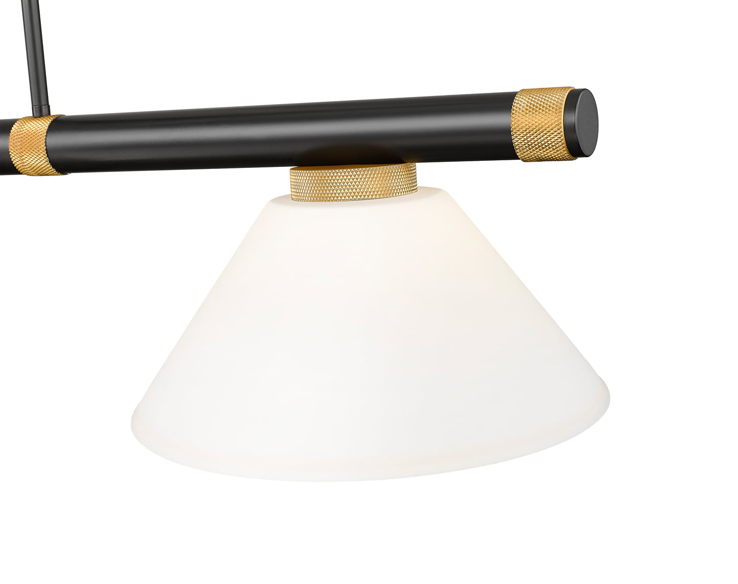 3050-3MB-RB-AMO14 - Vanguard 3 Light 58" Billiard - Matte Black / Rubbed Brass