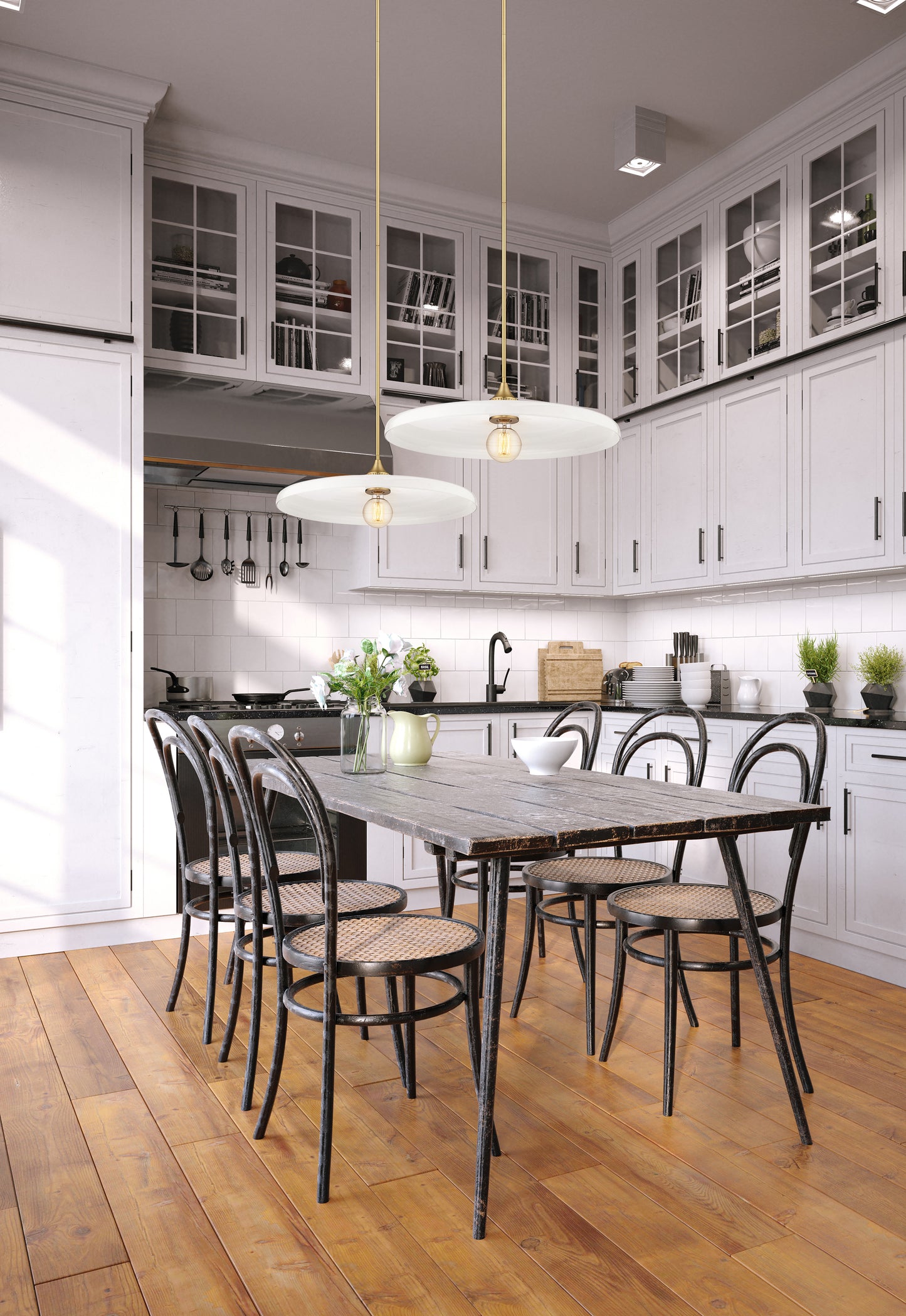 820P24-OBR - Paloma 1 Light 24" Pendant - Olde Brass