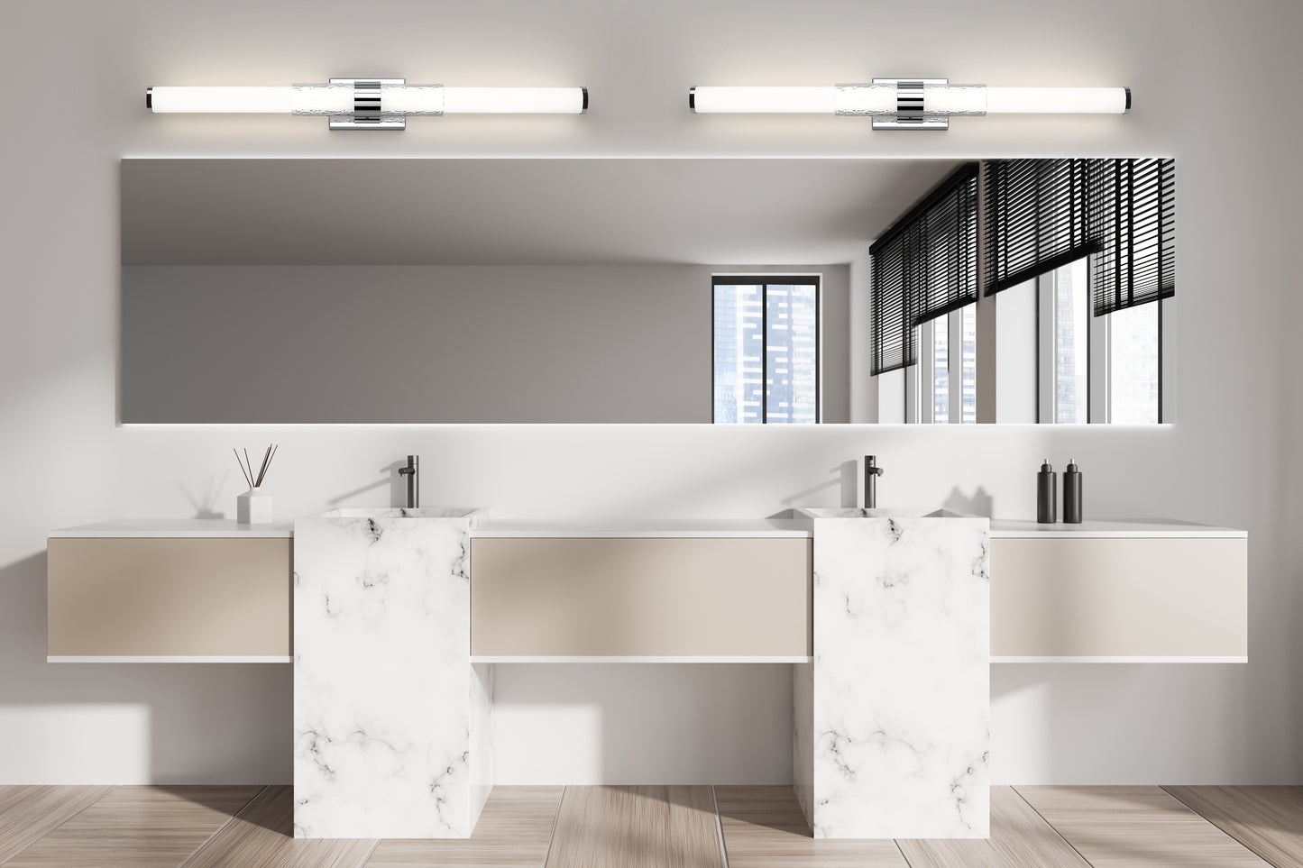 1015-40W-CH-LED - Egon 1 Light 40" Vanity - Chrome